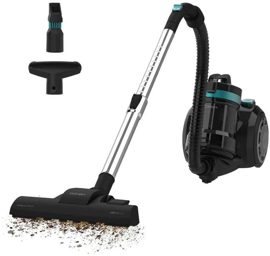 Cecotec dulkių siurblys | Conga Rockstar Cyclonic Plus | Be maišelio | Dulkių talpa 2 L | Galia 800 W | Juodas
