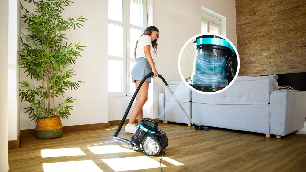 Cecotec dulkių siurblys | Conga Rockstar Cyclonic Plus | Be maišelio | Dulkių talpa 2 L | Galia 800 W | Juodas