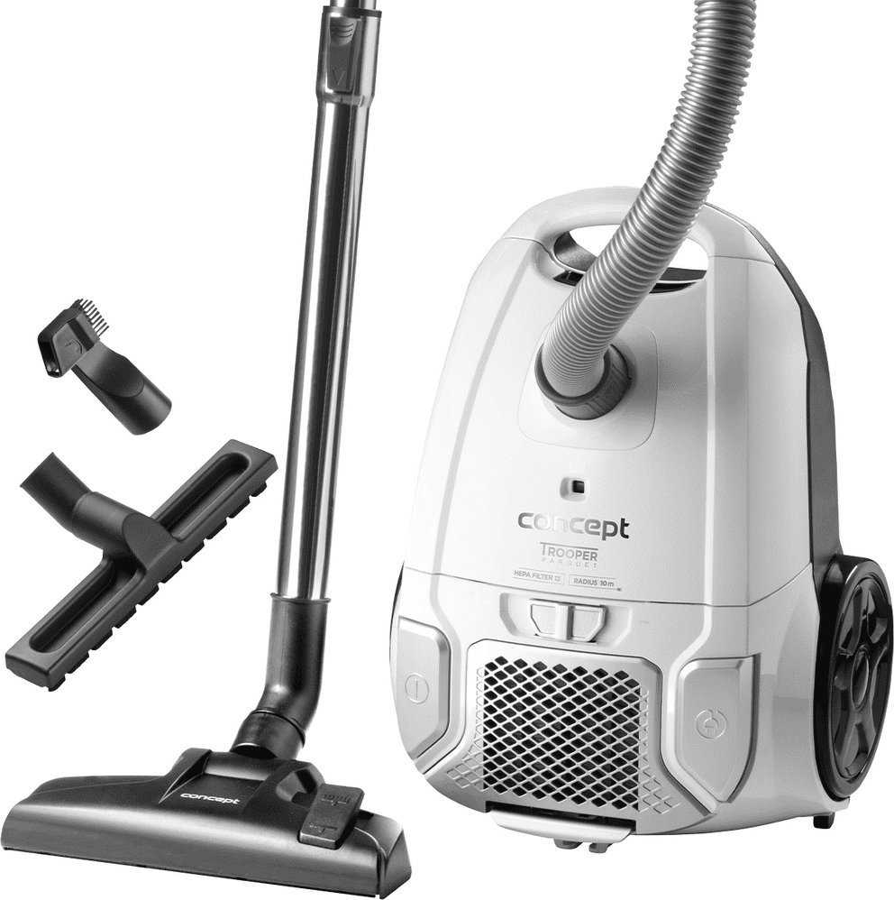 Concept Solution Dulkių siurblys Concept VP8090 Dulkių siurblys su maišeliu 700 W Trooper balta