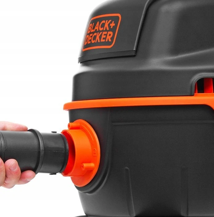 Black & Decker Juodas & Decker Dulkių siurblys WET/DRY BXVC15PE Su maišeliu, Galia 1200 W, Dulkių talpa 15 L, Juodas/Oranžinis