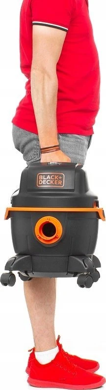 Black & Decker Juodas & Decker Dulkių siurblys WET/DRY BXVC15PE Su maišeliu, Galia 1200 W, Dulkių talpa 15 L, Juodas/Oranžinis