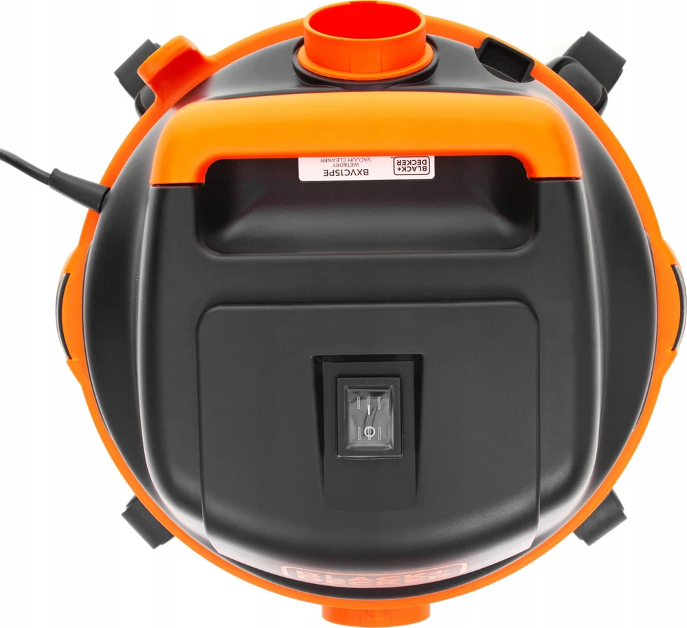 Black & Decker Juodas & Decker Dulkių siurblys WET/DRY BXVC15PE Su maišeliu, Galia 1200 W, Dulkių talpa 15 L, Juodas/Oranžinis