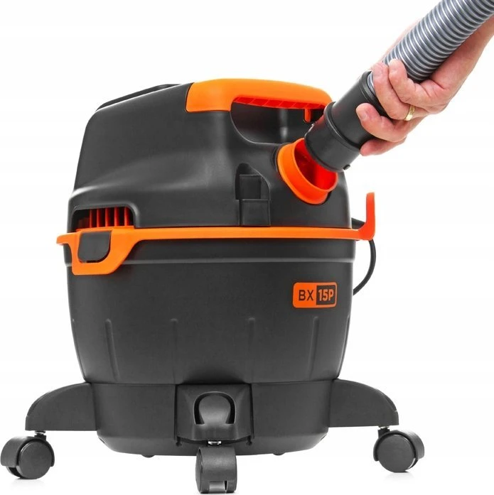Black & Decker Juodas & Decker Dulkių siurblys WET/DRY BXVC15PE Su maišeliu, Galia 1200 W, Dulkių talpa 15 L, Juodas/Oranžinis