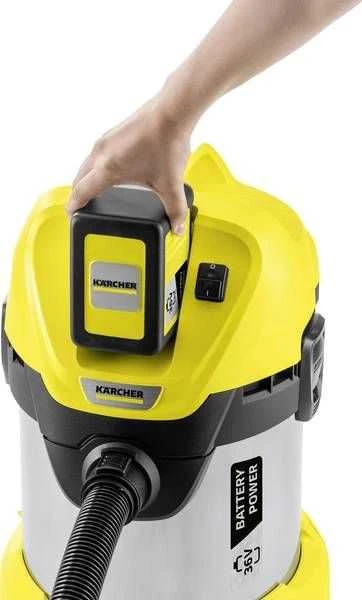 Drėgno ir sauso valymo dulkių siurblys Kärcher WD 3 Battery Premium, be akumuliatoriaus ir kroviklio 1.629-950.0