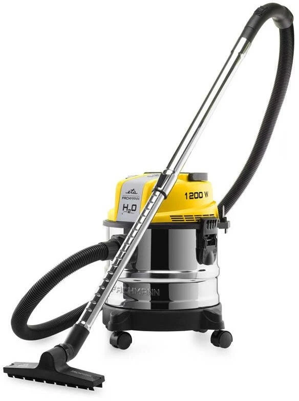Dulkių siurblys | Fachmann 4211 90000 | ETA Su maišeliu/Be maišelio | Galia 1200 W | Šlapio siurbimo | Juodas/Geltona | Dulkių talpa 15 l