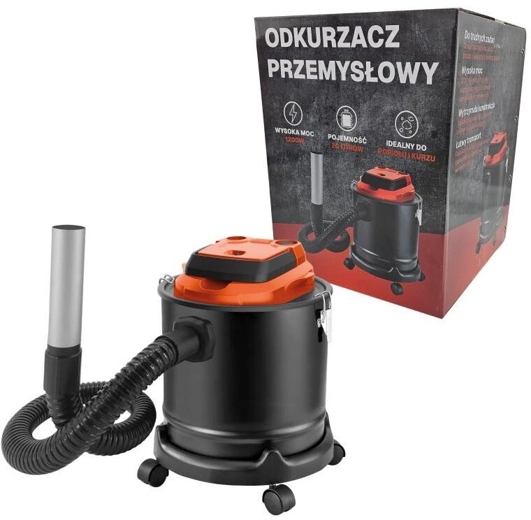 Dulkių siurblys pramoninis ExtraLink Powerlink | Dulkių siurblys pramoninis 1200W 20L juoda-oranžinė | R-701 (EX.81330)