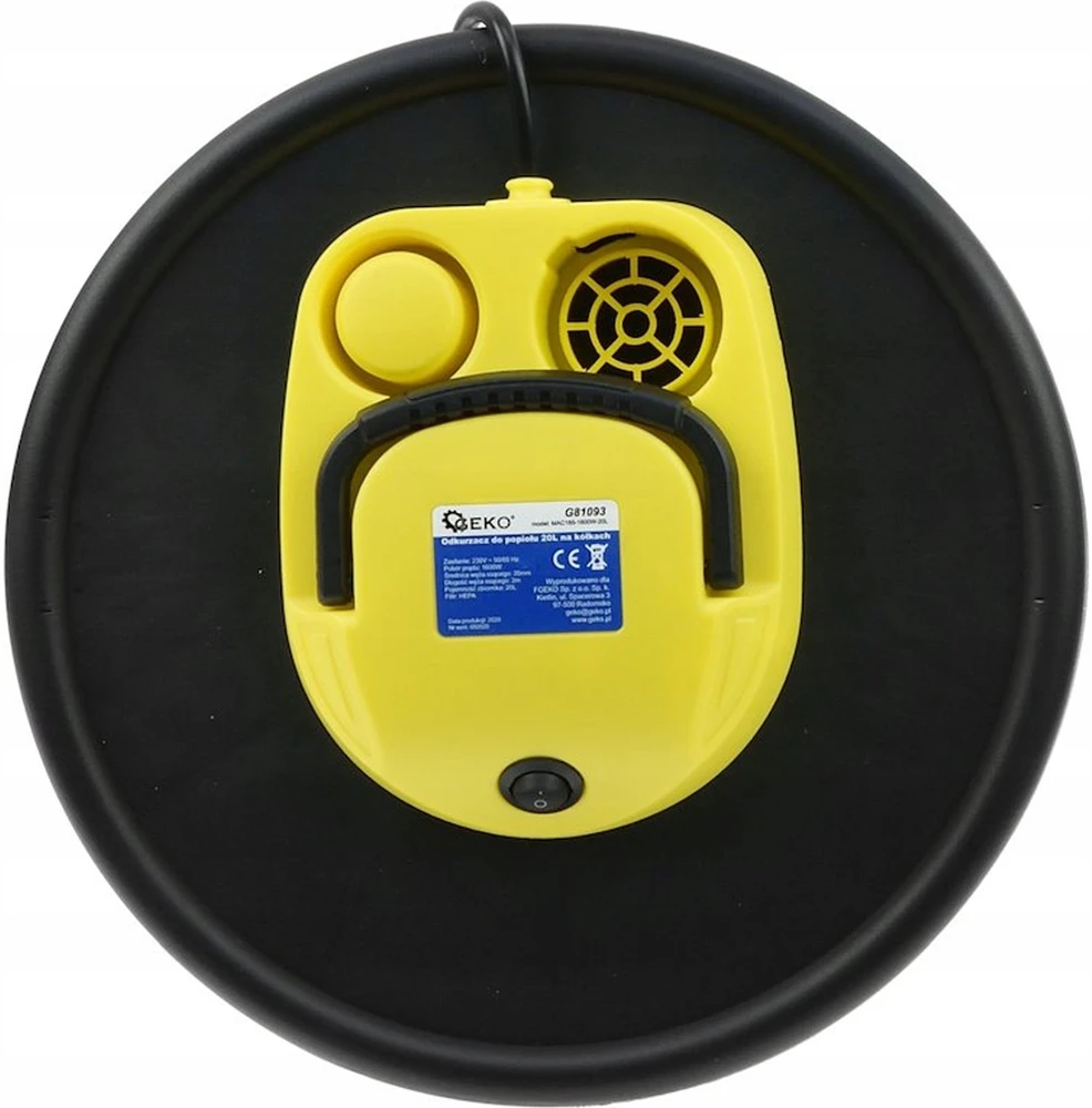 Geko pramoninis dulkių siurblys pelenams 20L 1600W ant ratų GEKO G81093
