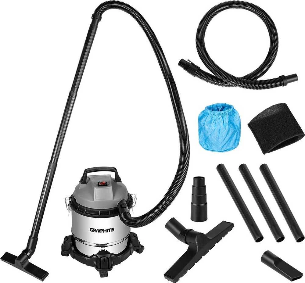 Graphite Dulkių siurblys 800 W pramoninis dulkių siurblys, 12 l bakas