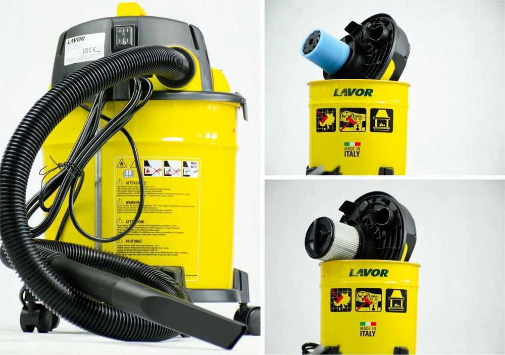 LAVOR DIRBTUVIŲ DULKIŲ SIURBLYS FREDDY 4in1 20L PLIENINIS BAKAS GELTONAS