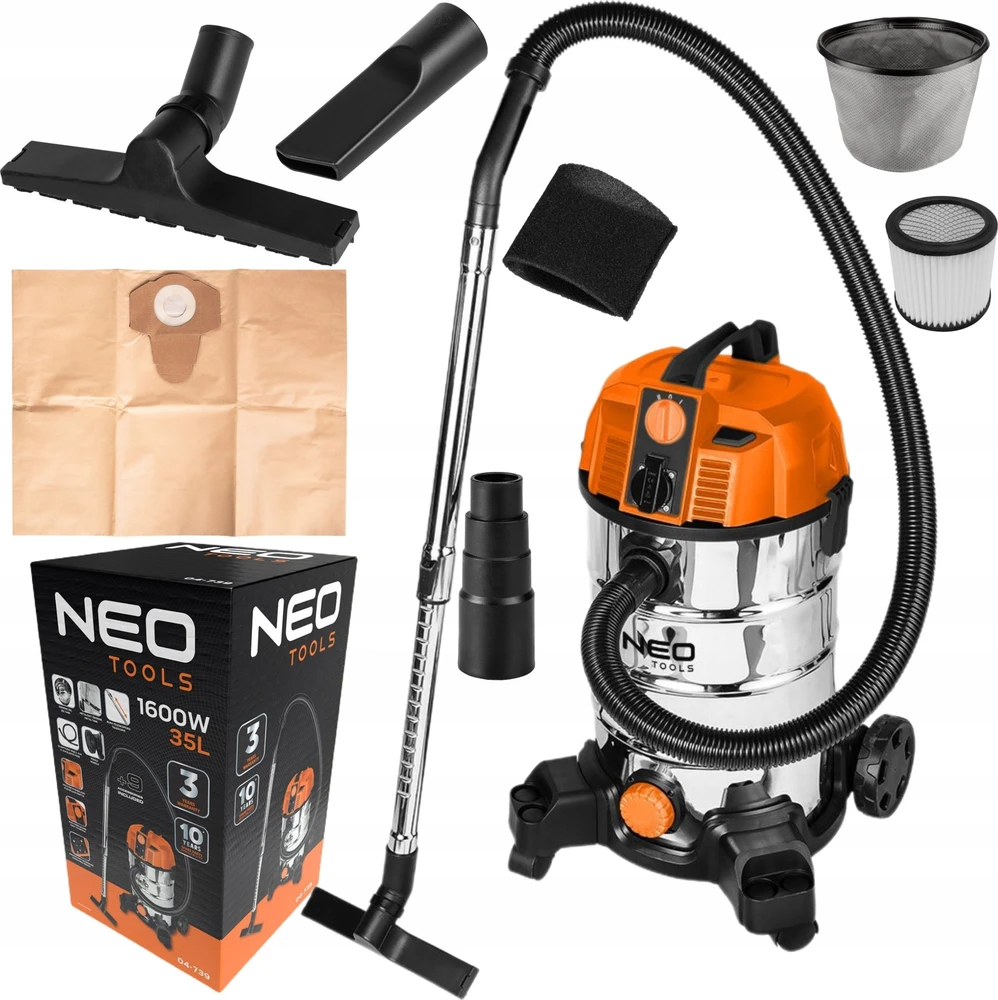 Dulkių siurblys Neo Tools SIURBL DULK 1600W 35L 04-739