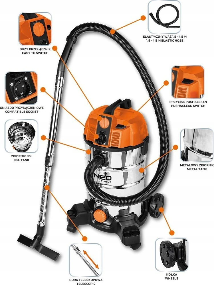 Neo Tools SIURBL DULK 1600W 35L 04-739