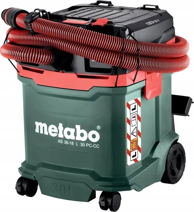 Dulkių siurblys pramoninis Tiekimas METABO.VACUUM CLEANER AS 36-18 L 30 PC-CC CARCASS 2x18V SU RANKINIU FILTRŲ VALYMU