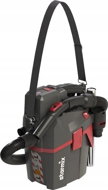 Dulkių siurblys pramoninis Starmix Akumuliatorinis dulkių siurblys Smart L 18V komplektas su ładowarką i aku 5.2 Ah