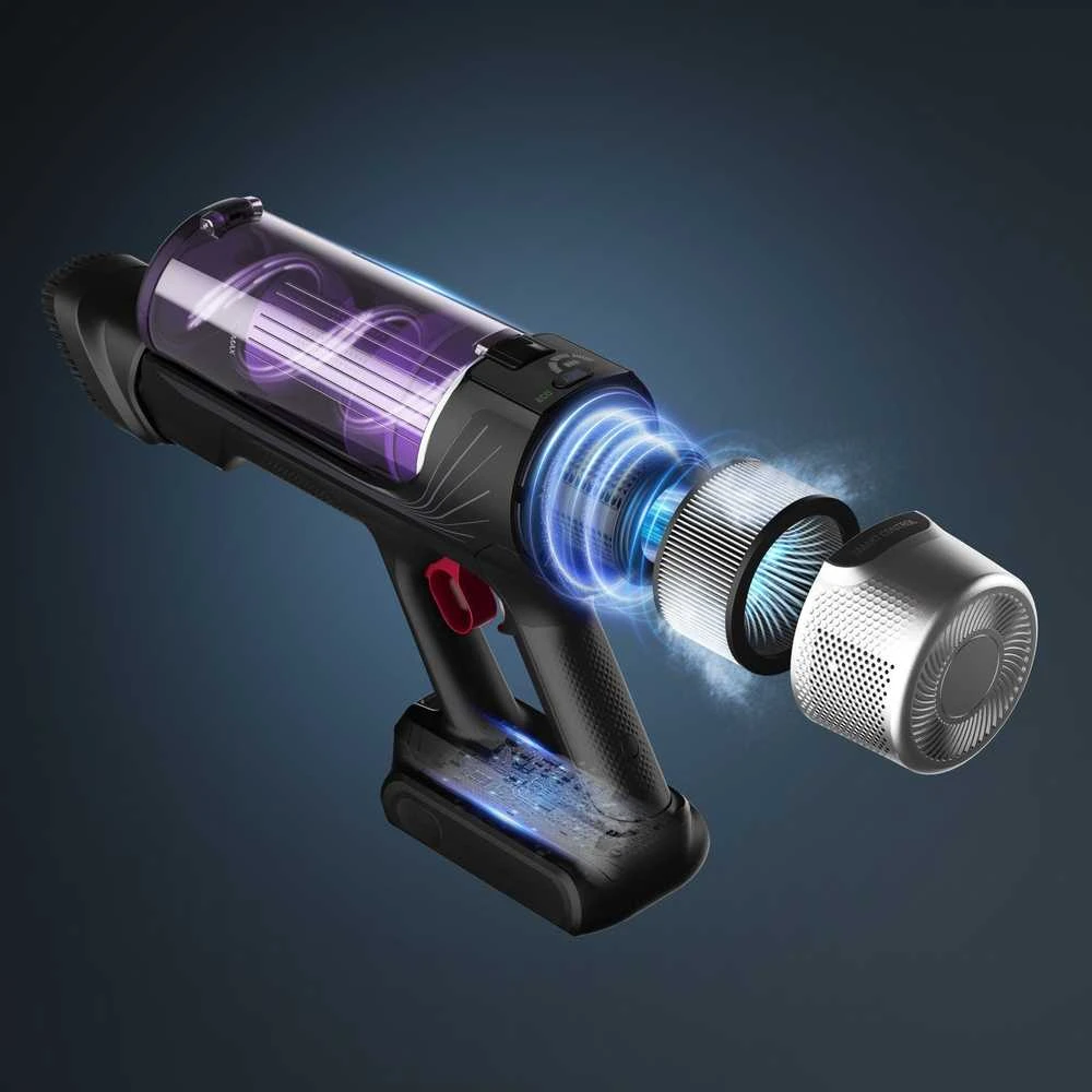 Dulkių siurblys Rowenta X-Force Flex 9.60 Allergy RH2037, Juodos ir violetinės spalvos