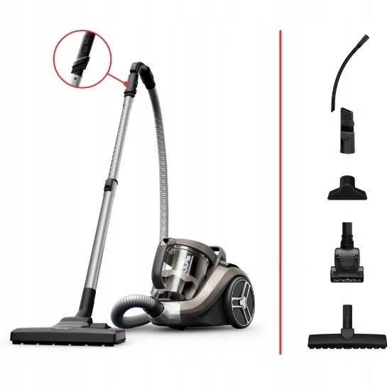 TEFAL | Dulkių siurblys | TW4B70 Compact Power XXL | Be maišelio | Galia 900 W | Dulkių talpa 2,5 l | rusvai gelsvas