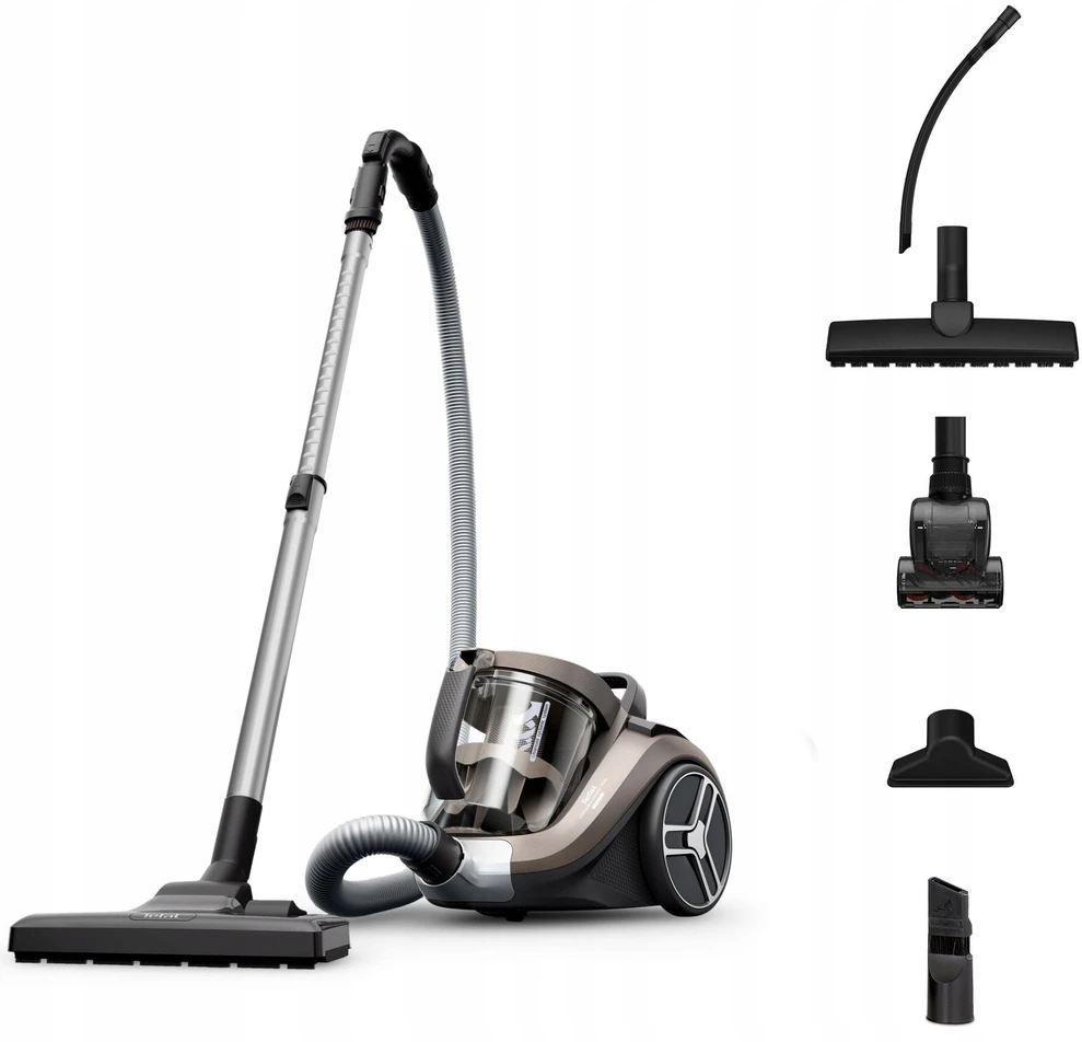 TEFAL | Dulkių siurblys | TW4B70 Compact Power XXL | Be maišelio | Galia 900 W | Dulkių talpa 2,5 l | rusvai gelsvas