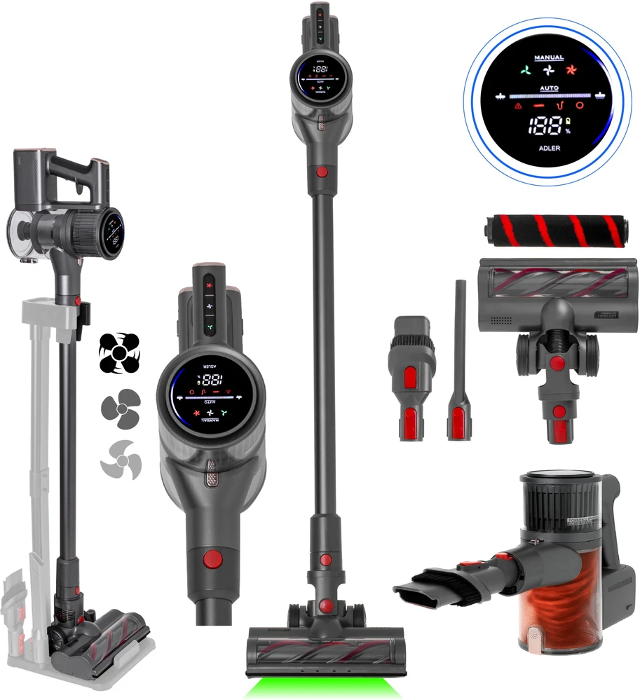 Adler AD 7062 vertikalus dulkių siurblys – „Pro LED“