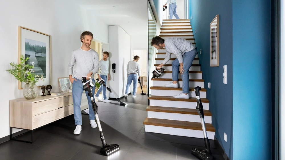 Dulkių siurblys Bosch BSS711W stick vacuum/electric broom Baterija Dry Bagless 0.3 L Juodas, Sidabrinis, Baltas