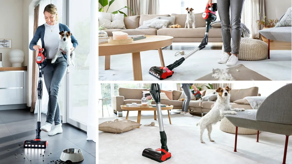 Bosch Įkraunamasis dulkių siurblys Unlimited 7 ProAnimal, Raudonos spalvos (BCS711PET)