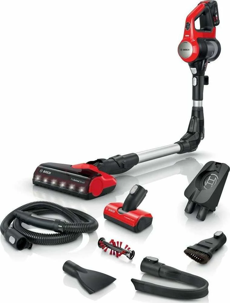 Bosch Įkraunamasis dulkių siurblys Unlimited 7 ProAnimal, Raudonos spalvos (BCS711PET)