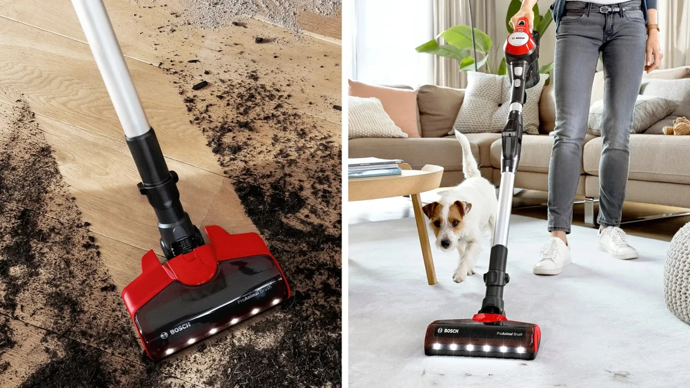 Bosch Įkraunamasis dulkių siurblys Unlimited 7 ProAnimal, Raudonos spalvos (BCS711PET)