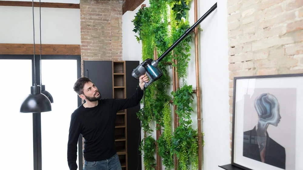 CECOTEC 05514 Siurblys-šluota Conga ThunderBrush 560 Rankinė elektrinė šluota 360 laipsnių vertikalus dulkių siurblys 2in1 600W