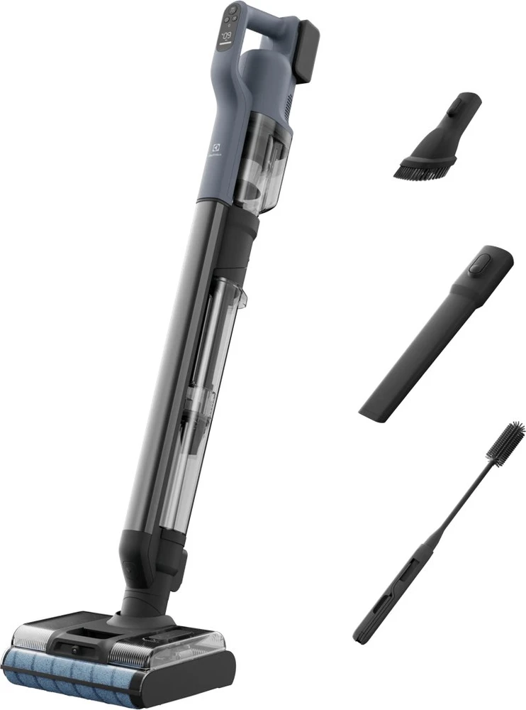 Electrolux EW82U1DB 2-in-1 stick vacuum Baterija Dry&wet Cyclonic Bagless 85 W Mėlyna 4.3 Ah