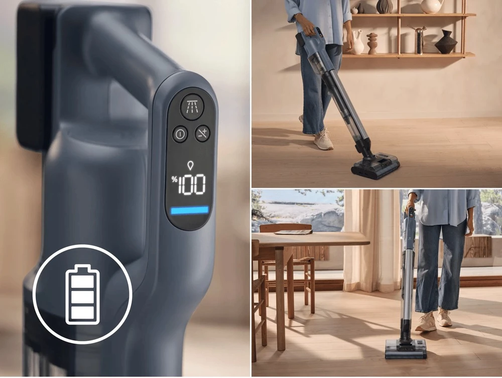 Electrolux EW82U1DB 2-in-1 stick vacuum Baterija Dry&wet Cyclonic Bagless 85 W Mėlyna 4.3 Ah