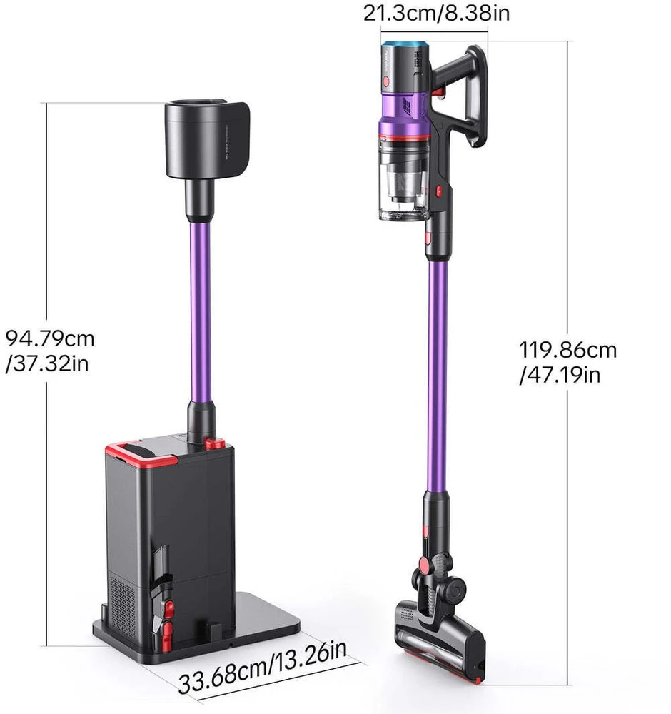 Dulkių siurblys vertikalus Lubluelu Cordless Vacuum Cleaner X1000 su 2.5L savaiminio ištuštinimo dulkių stotimi (10008591)