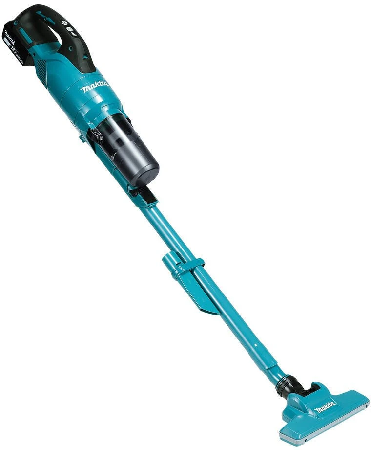 Makita DCL286FZ Akumuliatorinis dulkių siurblys, LXT, 18V, bešepetėlinis variklis, su cikloniniu priedu, mėlynos spalvos 100W. Be akumuliatoriaus ir kroviklio