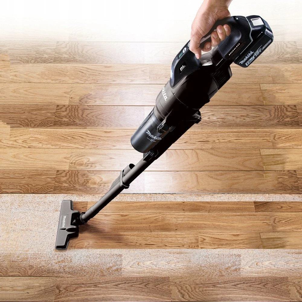 Makita DCL286FZB Akumuliatorinis dulkių siurblys, LXT, 18V, bešepetėlinis variklis, su cikloniniu priedu, juodos spalvos 100W. Be akumuliatoriaus ir kroviklio.