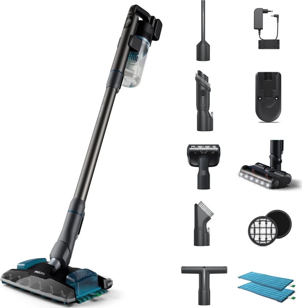 Philips | Dulkių siurblys | XC8055/01 Aqua Plus | Belaidis veikimas | Rankena | 25,2 V | Veikimo laikas (maks.) 80 min | Tamsios Pilkos | Garantija 24 mėn.