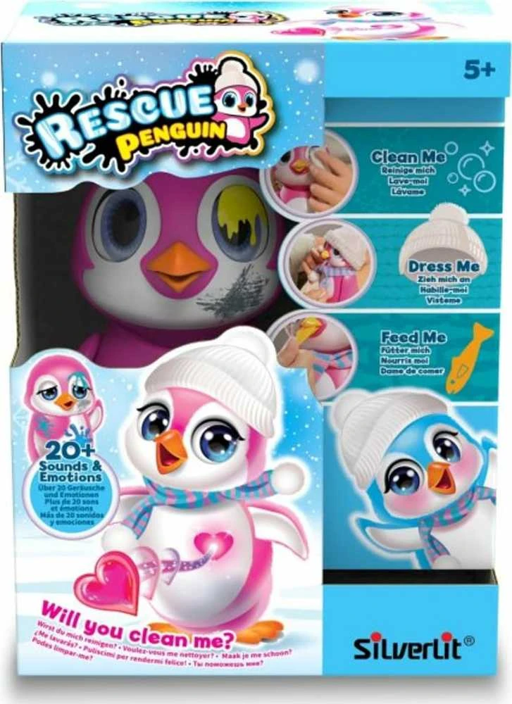 Interaktyvus pingvinas „Rescue Penguin”, Silverlit, rožinės spalvos