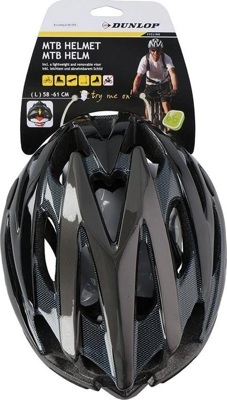 Dunlop Dviratininko šalmas MTB dydis L (Juodas) [E8711252997445_BLACK]