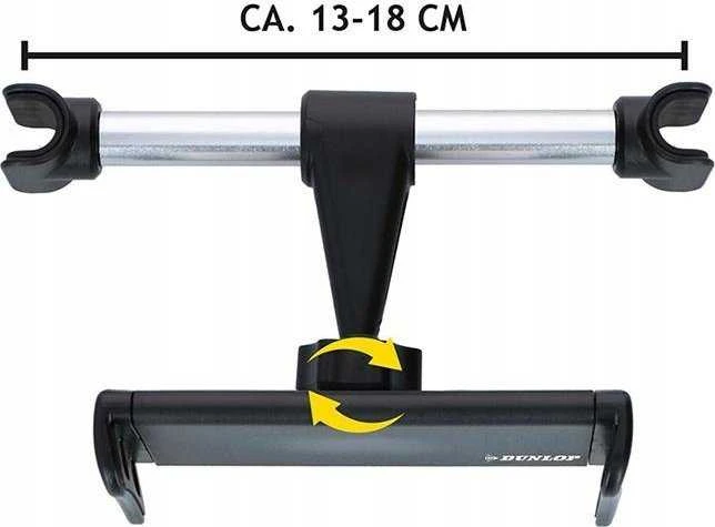 Dunlop - Laikiklis automobilinis ir zagłówek na smartfon / planšetinis kompiuteris 12-21 cm