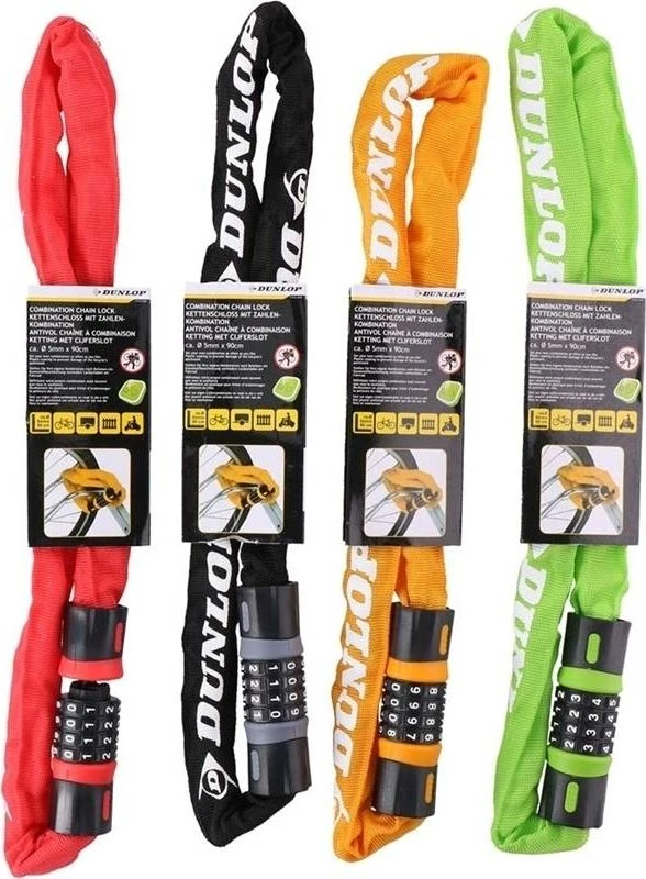 Dunlop Dunlop – grandinės dviračio užraktas su deriniu (geltona)