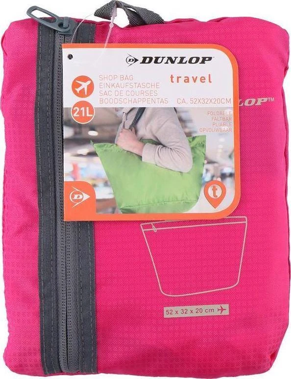 Dunlop - Foldable Shopping Bag (Rožinė)