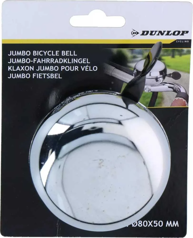 Dunlop Retro dviračio skambutis 80x50 mm sidabrinis
