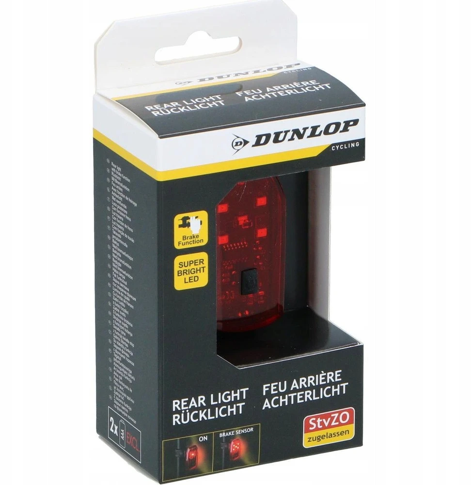 GALINIS DVIRAČIO ŽIBINTAS 5 LED SU STOP FUNKCIJA SERTIFIKUOTAS DUNLOP 332406