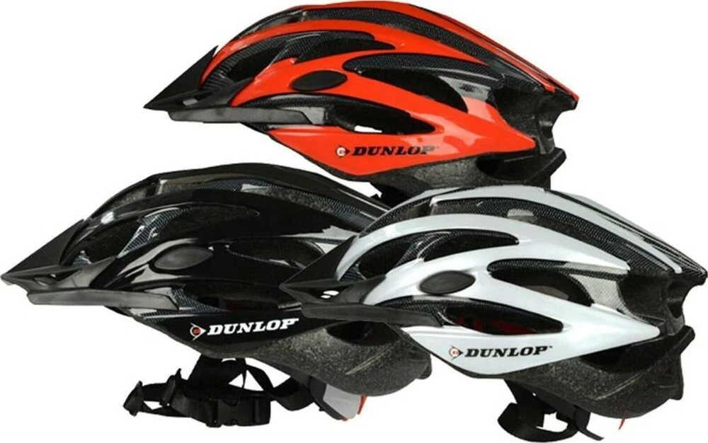 Reguliuojamas baltas dviračio šalmas Dunlop L