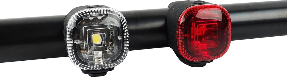 SILIKONINIŲ LED DVIRAČIO ŽIBINTŲ RINKINYS PRIEKINIS GALINIS DUNLOP 346199