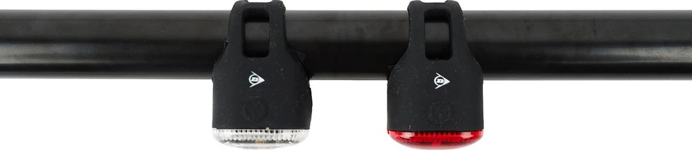 SILIKONINIŲ LED DVIRAČIO ŽIBINTŲ RINKINYS PRIEKINIS GALINIS DUNLOP 346199