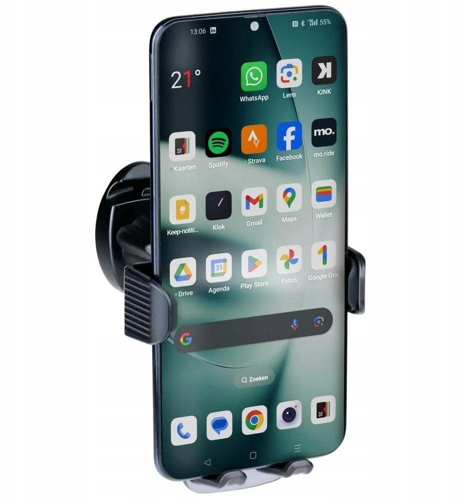 AUTOMOBILINIS TELEFONO LAIKIKLIS, BESISUKANTIS 360 LAIPSNIŲ KAMPU, 2 MONTAVIMO BŪDAI DUNLOP 260761