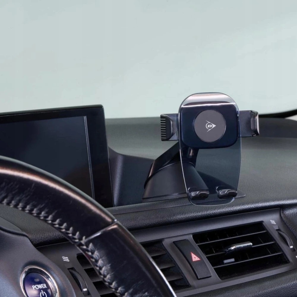 AUTOMOBILINIS TELEFONO LAIKIKLIS, BESISUKANTIS 360 LAIPSNIŲ KAMPU, 2 MONTAVIMO BŪDAI DUNLOP 260761
