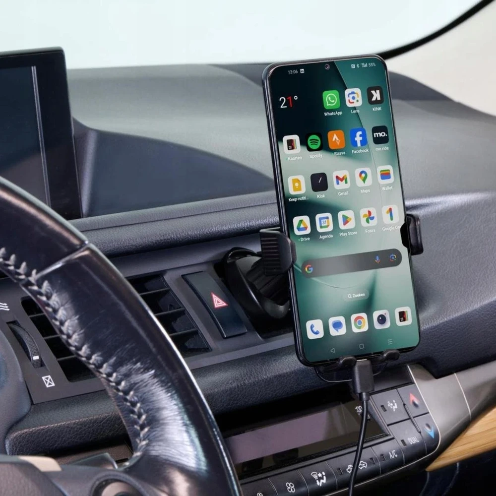 AUTOMOBILINIS TELEFONO LAIKIKLIS, BESISUKANTIS 360 LAIPSNIŲ KAMPU, 2 MONTAVIMO BŪDAI DUNLOP 260761