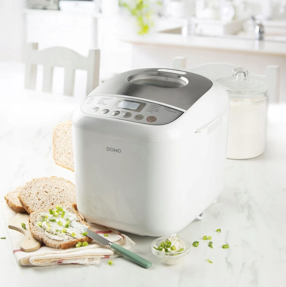 Duonkepė Domo B3976 Duonos kepimo mašina, 600 W, balta, 541D499