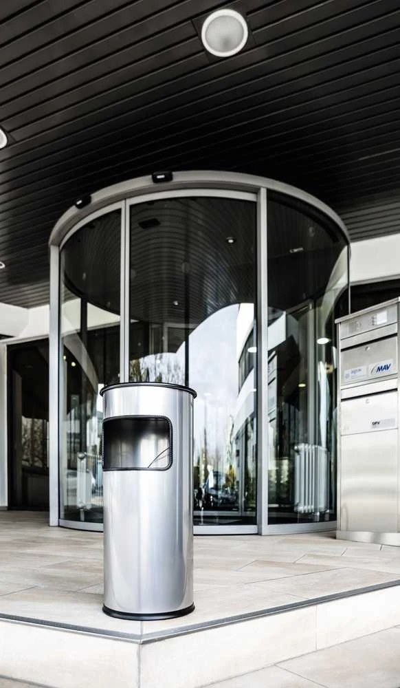 Durable 333023 šiukšliadėžė 17 l apvali metalinė sidabrinė