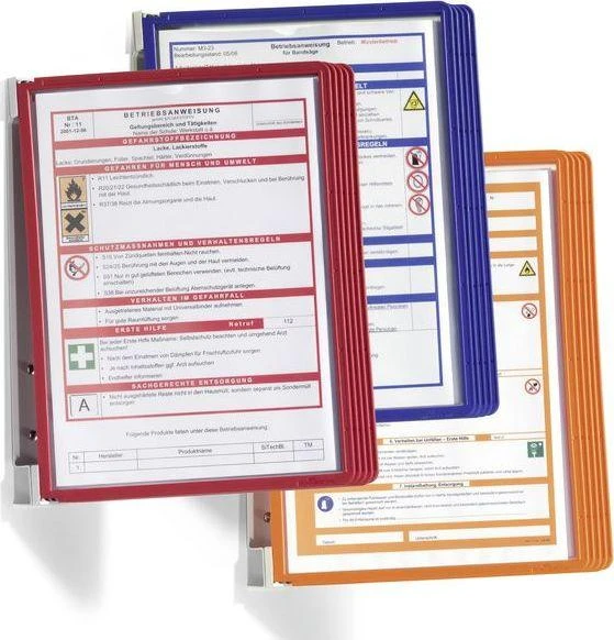 Durable spalvoti informaciniai skydeliai su dokumentais
