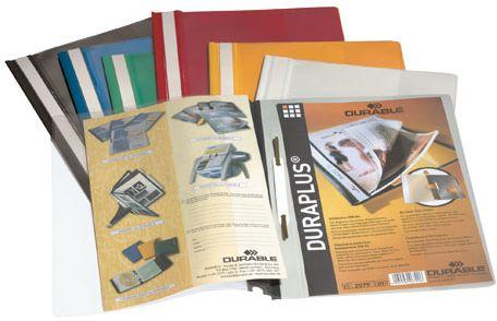 Aplankas dokumentams su įsegėle ir kišene DURABLE DURAPLUS
