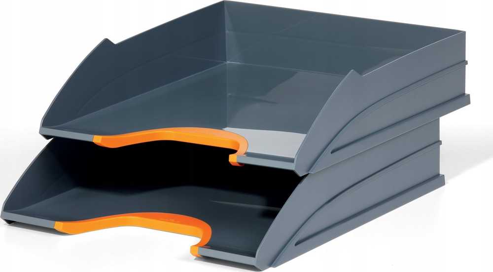 Durable Półka na dokumenty Varicolor A4 szaro-oranžinė (2)